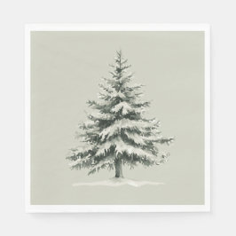 Pine Tree Covered with snow Servet