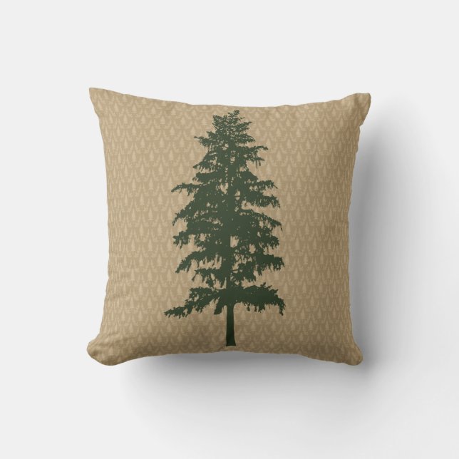 Pine Tree Damask Pillow Kussen (Voorkant)