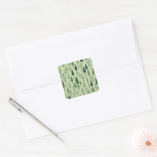 Pine Tree Design Stickers (Envelop)