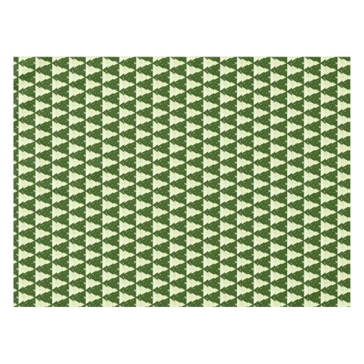 Pine Tree Dot Groen Gestileerde Kerstmis Tafelkleed (Voorkant (Horizontaal))