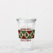 Pine Tree en Harlequin Acryl Tumbler Drinkbeker (Voorkant)