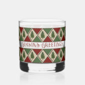 Pine Tree en Harlequin Drinkware Brillen Whisky Glas (Achterkant)