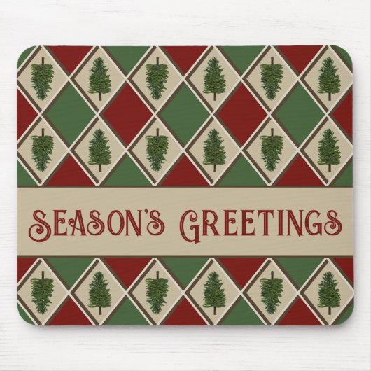 Pine Tree en Harlequin Muismat (Voorkant)