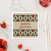 Pine Tree en Harlequin Paper Napkin Servet (Insitu)
