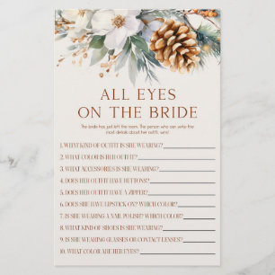 Pine Tree Eyes On The Bride Vrijgezellenfeest Game Briefpapier