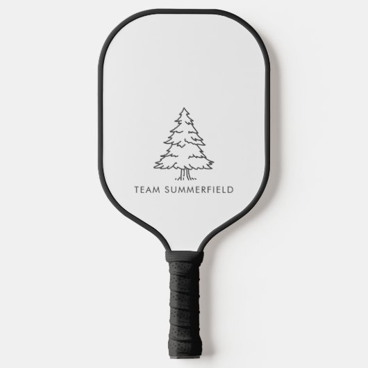 Pine Tree Familie Naam Pset Rustic Pickleball Paddle (Voorkant)