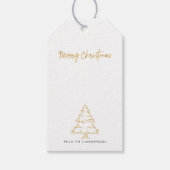 Pine Tree Familie Naam Red Pset Rustic Cadeaulabel (Voorkant)