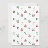 Pine Tree Feestelijke Kerstfeest uitnodiging (Achterkant)