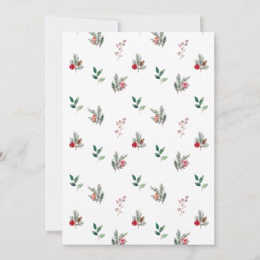 Pine Tree Feestelijke Kerstfeest uitnodiging (Achterkant)