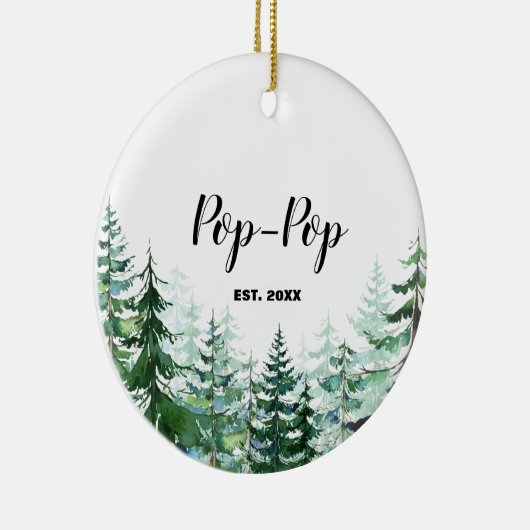 Pine Tree First Kerstmis als grootouder Keramisch Ornament (Rechts)