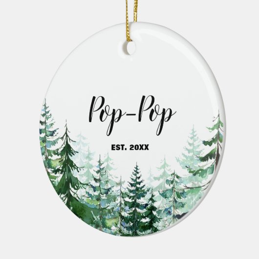 Pine Tree First Kerstmis als grootouder Keramisch Ornament (Links)