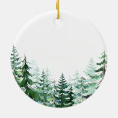 Pine Tree First Kerstmis als grootouder Keramisch Ornament (Achterkant)