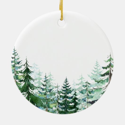 Pine Tree First Kerstmis als grootouder Keramisch Ornament (Achterkant)