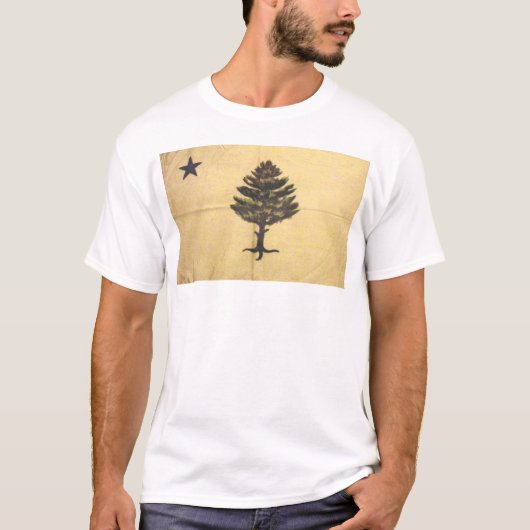 PINE TREE FLAG. BEROEP OP SCHOON. OUDE FOTO. T-SHIRT (Voorkant)