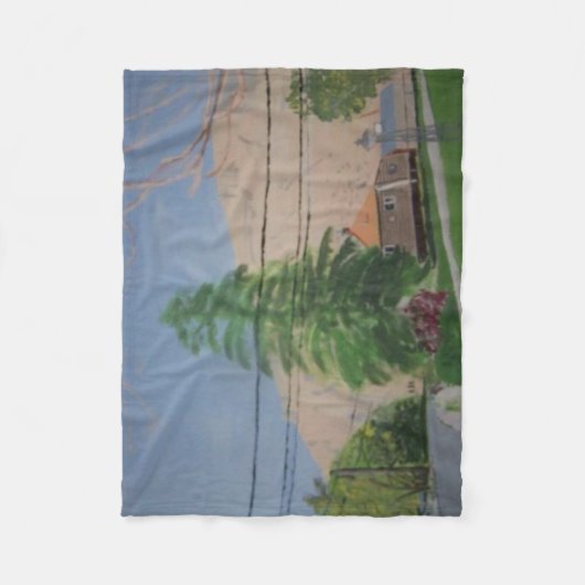 Pine Tree Fleece Blanket, Small Deken (Voorkant)