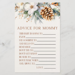 Pine Tree Floral Advies Baby shower Spel Activitei