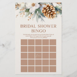 Pine Tree Floral Bingo Vrijgezellenfeest spel Briefpapier