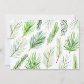 Pine tree foliage en bold multi-foto kerstmis aankondiging (Achterkant)