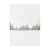 Pine Tree Forest bruiloft Uitnodigingen Wikkel (Achterkant Voorbeeld)