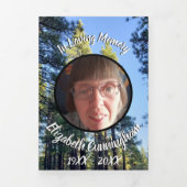 Pine Tree Forest Five Photo Memorial Drieluik Aankondiging (Cover)