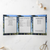 Pine Tree Forest Five Photo Memorial Drieluik Aankondiging (Binnen)