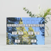 Pine Tree Forest Foto 3 Generation Family Reunion Kaart (Staand voorkant)