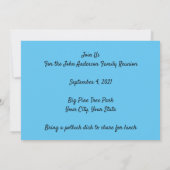 Pine Tree Forest Foto 3 Generation Family Reunion Kaart (Achterkant)