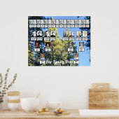 Pine Tree Forest Foto twee familiebomen Poster (Keuken)