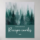 Pine Tree Forest Laat je receptkaart achter Poster (Voorkant)