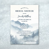 Pine Tree Forest Mountain Winter Vrijgezellenfeest Kaart