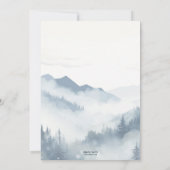 Pine Tree Forest Mountain Winter Vrijgezellenfeest Kaart (Achterkant)