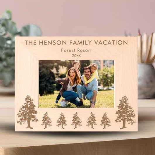 Pine Tree Forest Natuur Foto gegraveerde Lijsten Gegraveerde Lijstjes