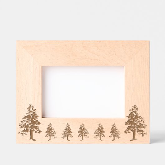 Pine Tree Forest Natuur Foto Gegraveerde Lijstjes (Voorkant)