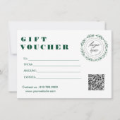 Pine Tree Forest Rustic Toevoegen Logo Cadeaubon (Achterkant)