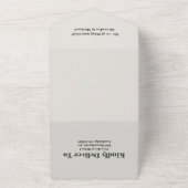 Pine Tree Forest rustieke thema bruiloft All In One Uitnodiging (Buitenkant)