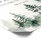 Pine Tree Forest, String Lights Wedding Poster (Hoek)