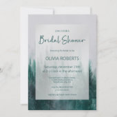 Pine Tree Forest Waterverf Groen Vrijgezellenfeest Kaart (Voorkant)