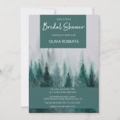 Pine Tree Forest Waterverf Groen Vrijgezellenfeest Kaart (Voorkant)