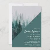 Pine Tree Forest Waterverf Groen Vrijgezellenfeest Kaart (Voorkant)