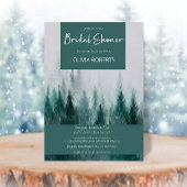 Pine Tree Forest Waterverf Groen Vrijgezellenfeest Kaart