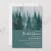 Pine Tree Forest Waterverf Groen Vrijgezellenfeest Kaart (Voorkant)