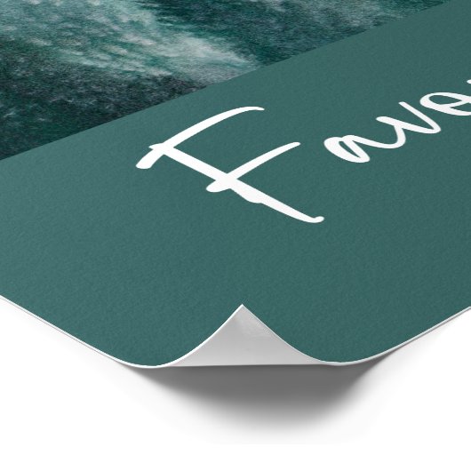 Pine Tree Forest Waterverf Groene gunsten Poster (Hoek)