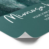 Pine Tree Forest Waterverf Groene Mimosa Bar Poster (Hoek)