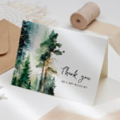 Pine Tree Forest Wedding Dank u kaart