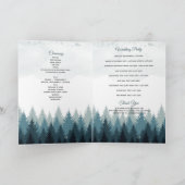 Pine Tree Forest Wedding Order of Service Programma (Binnen)