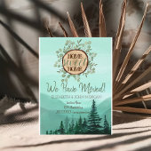 Pine Tree Forest Wood Thema Home Sweet Home Aankondigingskaart