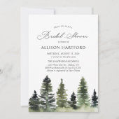 Pine Tree Forest Woodland Vrijgezellenfeest Kaart (Voorkant)