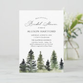 Pine Tree Forest Woodland Vrijgezellenfeest Kaart (Staand voorkant)