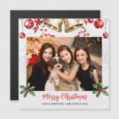 Pine Tree Foto Lijst Kerstkaart (Voorkant / Achterkant)