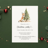 Pine tree fox Christmas Party Kaart